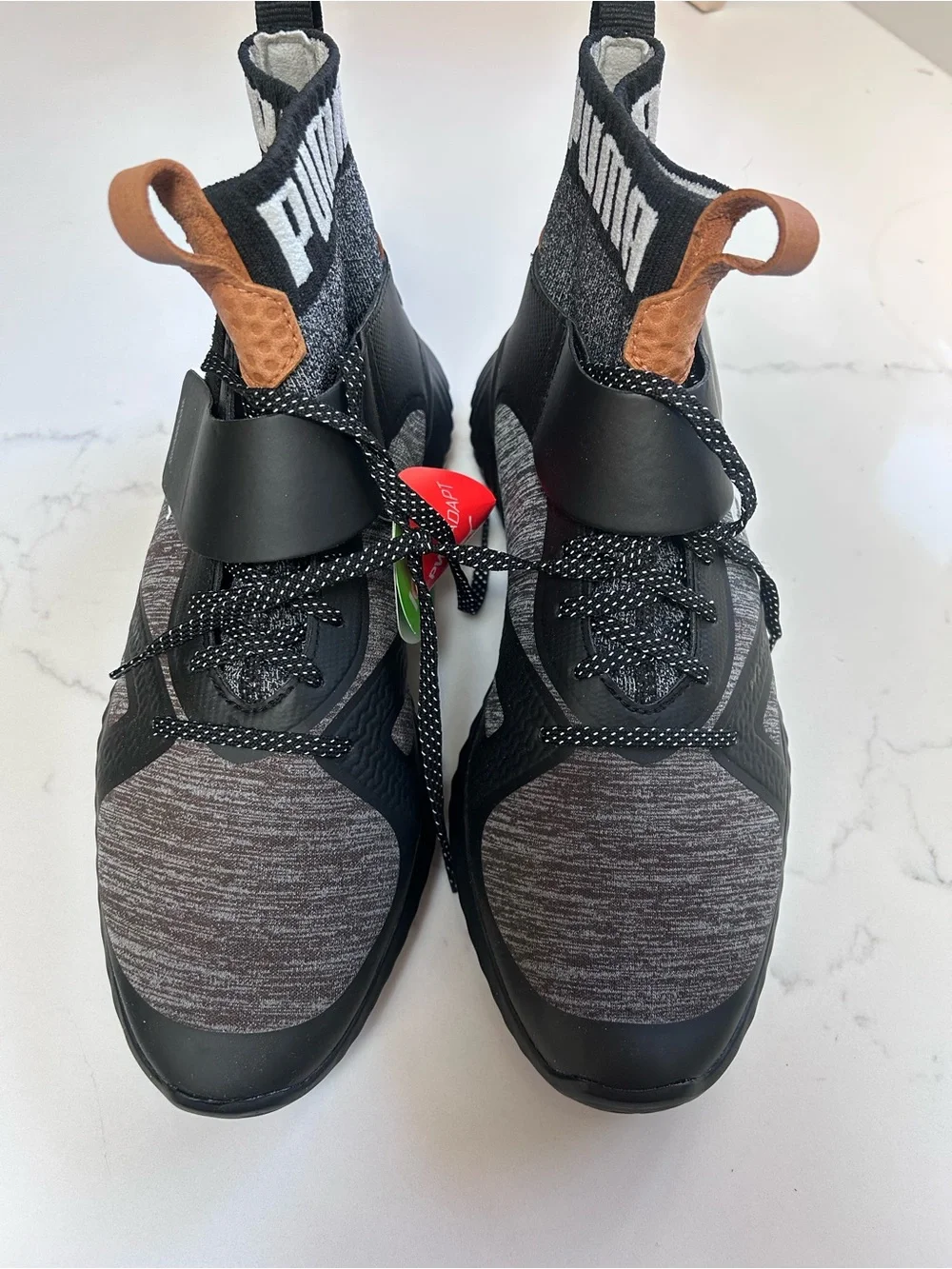 PUMA IGNITE PWRADAPT Hi-Top Golf Shoes – Black/Gray – New w/ Tags